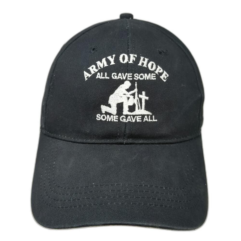 Cap America Baseball Cap Black One Size Army of Hope Memorial Soldier Hat